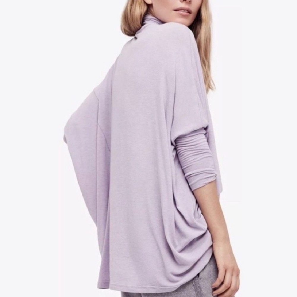 Free People sz M Terry Turtleneck Tunic wool blend - Picture 3 of 7